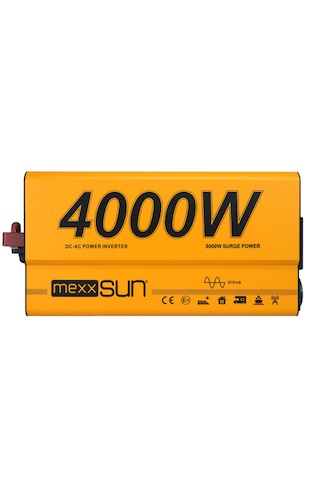 Mexxsun 12v Volt-4000w Watt Tam Sinüs İnverter 220v Çevirici