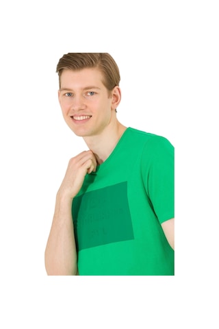 Bisiklet Yaka Erkek T-shirt Yeşil