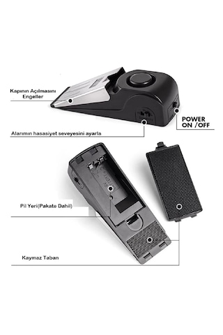 Kapı Altı Stopper/ Durdurucu 120 Db Sesli Uyarı, 3 Kade...
