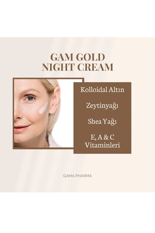 Gam Gold 24K Karşıtı Nemlendirici Gece Kremi 50 ML