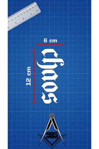 Chaos-kaos Yazı Jdm Araba-motosiklet Cam Etiket Sticker 12x6cm Beyaz Renk Beyaz