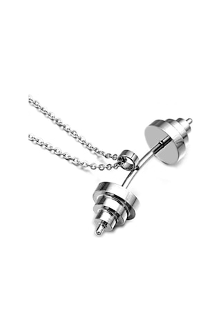 Paslanmaz Çelik Sporcu Halter Dambıl Kolye Çok Renkli