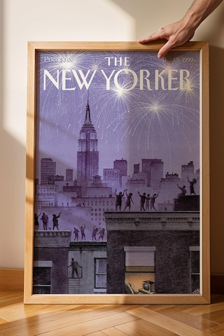 The New Yorker Çerçeveli Tablo July 5 1999 - Çatı Katı Havai Fişekler Tablosu
