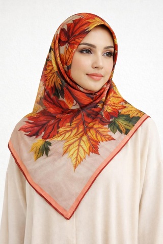 Mono Soft Pamuk Eşarp-06109 Nar