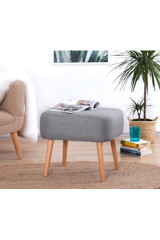 Lorencehome Parrot Puf - Açık Gri / Lorence Home