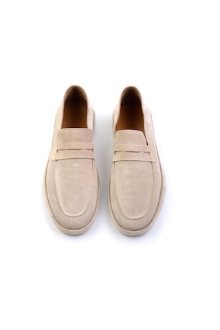 Bambi Bej Leather Erkek Loafer Ayakkabı E01589240102 Bej