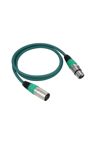 Youmex Dmx512 Uyumlu Yeşil Xlr Mikrofon Kablosu - 1 Metre Yüksek Kaliteli Sinyal İletimi