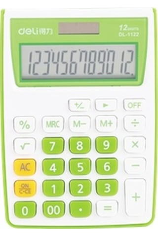 Deli 1122 Hesap Makinesi 12 Haneli Yeşil