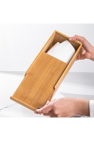 Porsima 0006 Bambu Peçetelik Ahşap Dekoratif Peçetelik