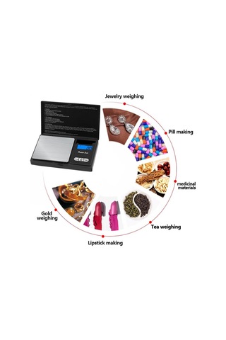 Professional Hassas Terazi 500 Gram Kapasiteli 0.1 Hassasiyetli Dijital Kapaklı Tartı Diğer