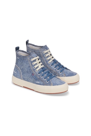 Superga 2573 Cotton Denim Destroyed Unisex Beyaz Bilekli Sneaker Beyaz-144