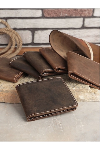 Zarif Ve Dayanıklı:h Akiki Deri El Yapımı Cüzdan Taba