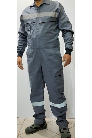 Gri Fosforlu Iş Tulumu