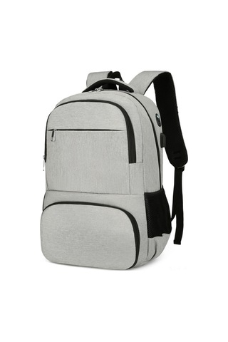 Vkemall Isı Saklama Ve Soğutma Özelliğiyle 15.6" Laptop Bölmeli Çift Askılı Sırt Çantası - Açık Gri Okul, Ofis, Seyahat İçin Çok Renkli