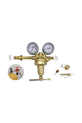 Yıldız 50233s 0-150 Bar Azot Nitrojen Yüksek Basınç Düşürücü Saat