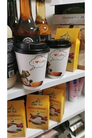 Kaplumbağa Sıcak Grubu Kapaklı Karton Kahve Bardağı 400 Ml 12'li