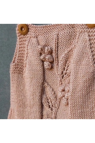 Uretti - Talia 8659 - 6199 El Örgüsü Kız Çocuk Jile Elbise - 2 Yaş Gülkurusu