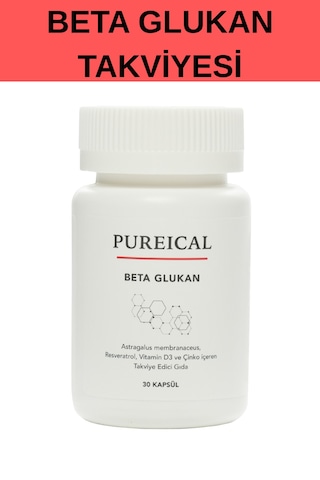 Pureıcal Beta Glukan Çin Geveni Karamürver Ekinezya Zencefil Resveratrol Çinko D Vitamini 30 Kapsül