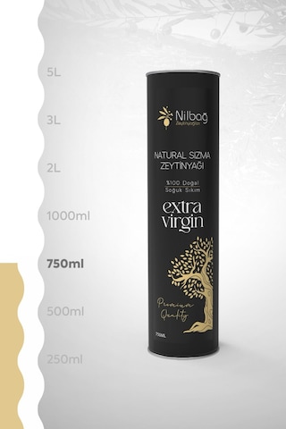 Nilbağ Zeytinyağları Ayvalık Sızma Natural Zeytinyağı Teneke 750 ML
