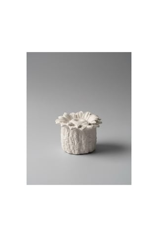 Rustic Ayçiçeği Kapaklı Tealight Mumluk, Özel Hediyelik Beyaz