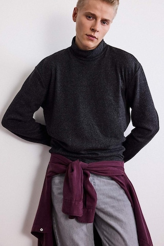 Defacto Regular Fit Yarım Balıkçı Yaka Sweatshirt E9625ax25auar163 Antrasit