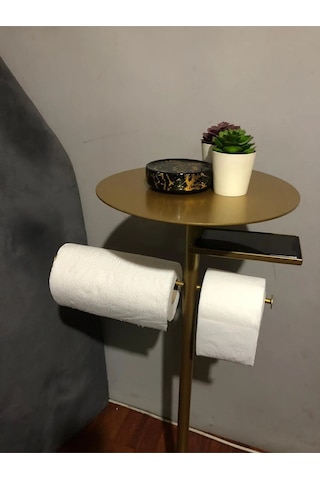lyla concept Lisa Plus Banyo Organizeri,tuvalet Kağıtlık, Havluluk Gold Gold