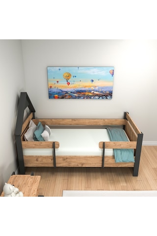 Arnetti Valerin Çocuk Montessori Karyola Atlantik Çam Antrasit