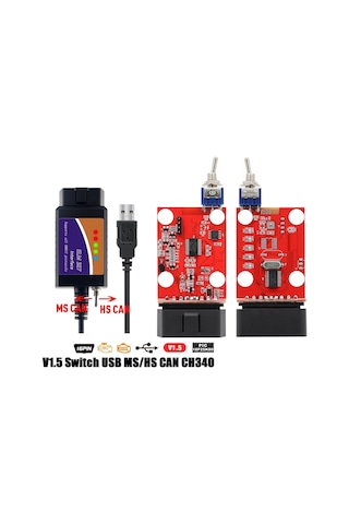 Usb Bağlantılı Modifiye Edilmiş Kısa Devreli CH340 Çipli HS / MS Modülü Forscan Foccus Ddt4All