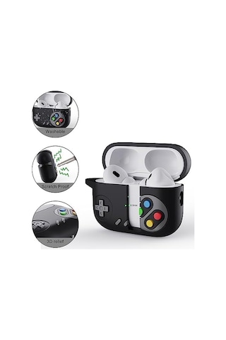 Airpods 3.nesil İle Uyumlu Kulaklık Kılıfı Yumuşak Soft Dokunuş Retro Görünümlü Nint-endo