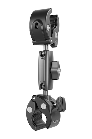 Telesın Çift Başlı Yengeç Kelepçesi Telesin Double Clamp Mount