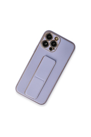 Newface Apple iPhone Uyumlu 13 Pro Max Kılıf Coco Deri Standlı Kapak Semeglbl - 33 - Lila