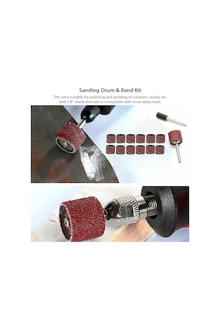 151 Parça Dönme Aracı Aksesuar Kiti Evrensel 1/8'' Şaft Elektrikli Matkap Kesme Zımparalama Parlatma Taşlama Oymacılık İçin Uyumlu