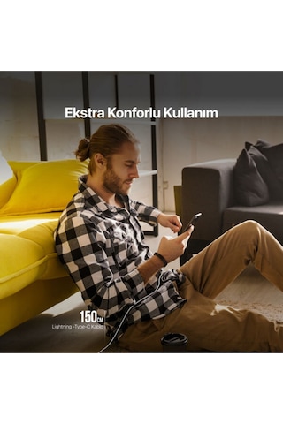 Usb-c - Lightning Hızlı Şarj Kablosu 150cm Beyaz
