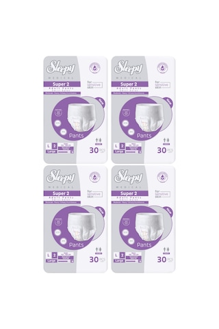 Sleepy Süper2 Emici Külot L Beden 4 Paket 120 Adet