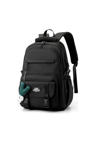 Oxford Kumaş Su Geçirmez Okul Çantası Büyük Kapasiteli Kız Sırt Çantası - Siyah Siyah