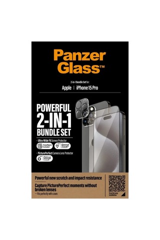 Panzerglass 2 İn 1 Pack Apple iPhone 15 Pro Tam Uyumlu Ekran Koruyucu Ve Kolay Hizalayıcı