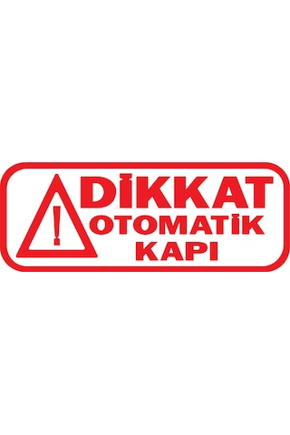 Otomatik Kapı Uyarı Yazısı (16 X 6 Cm) Sticker