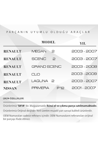 Renault Megan 2 için Dış Kapı Kolu Anahtar Deliği Kapağı