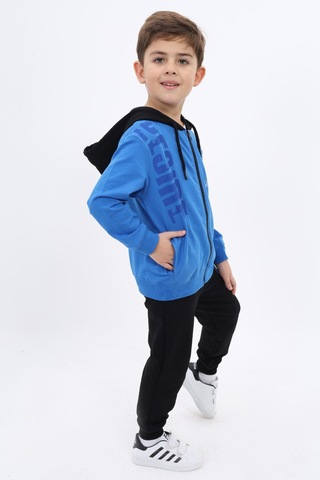 Toontoy Erkek Çocuk Baskılı Eşofman Takım Saks