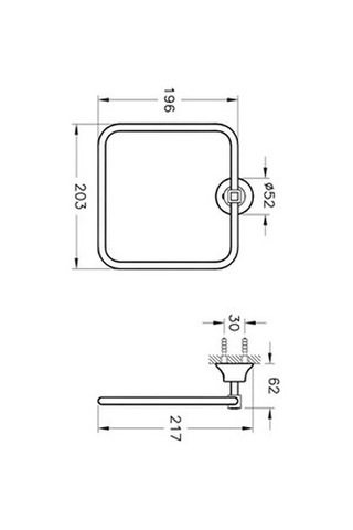 VitrA Juno Classic Halka Havluluk Krom A44420 Krom