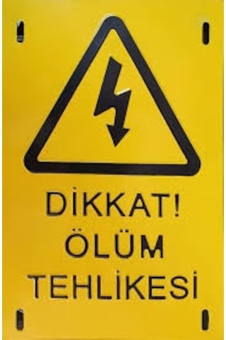 Dikkat Ölüm Tehlike Levhası 50 Adet Kalın Dikkat Ölüm Tehlike Levhası 50 Adet Kalın