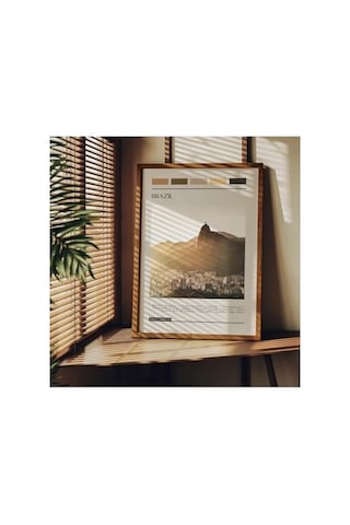 Travel Art Çerçevesiz Poster, Modern Dekoratif Çerçevesiz Poster, Tablo, Brazil, 50 X 70