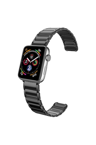 Watch 42mm Uyumlu Magnetik Metal Kordon Raptic Classic Serisi Siyah Siyah