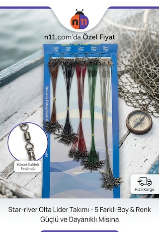 5 Adet Çelik Tel - Fırdöndülü Klipsli - Lrf-surf-spin-paslanmaz - Olta, Yapay Yem, Balık Çelik Teli 18 Cm 5 Adet