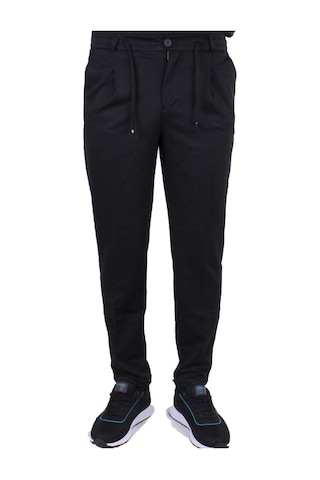 Dagoster Dmg23-611275 Siyah Normal Bel Double Paça Flota Cepli Erkek Pantolon Siyah