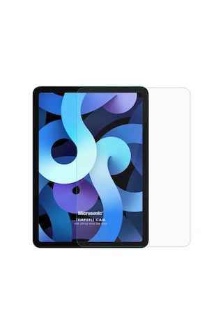 Microsonic iPad Uyumlu 10.Nesil 10.9`` (A2696-A2757-A2777) Tempered Glass Cam Ekran Koruyucu