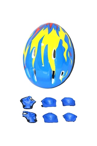 Çocuk Kask Bisiklet Paten Scooter Koruyucu Kask 7 Parça