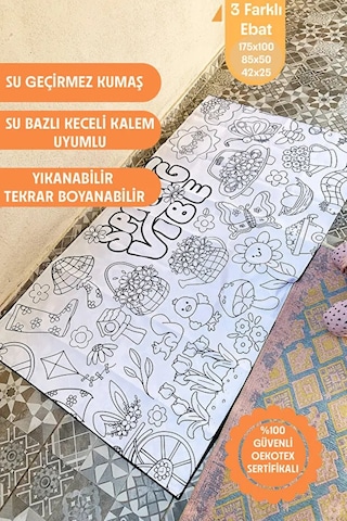 Bahar Yıkanabilir Boyama Örtüsü 100 180