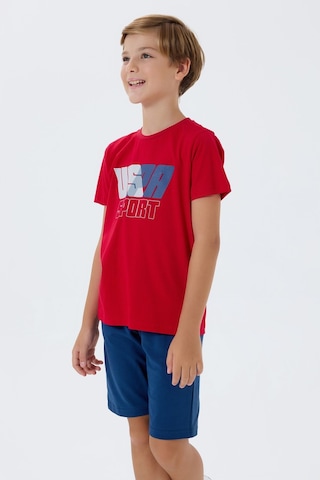 U.s. Polo Assn. Erkek Çocuk Kırmızı Bermuda Takım Us2432-c-v3 Kırmızı