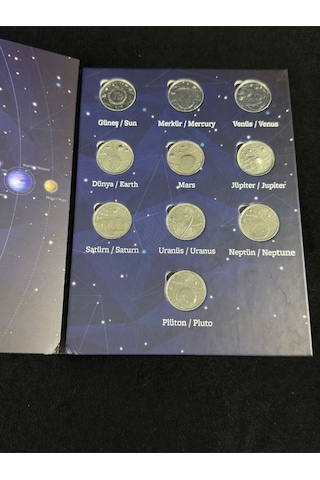 2022 Yılı Özel Basım Darphane Özel Albümünde Güneş Sistemi Hatıra Para Seti